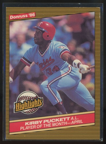Kirby Puckett #7 1986 Donruss Highlights card