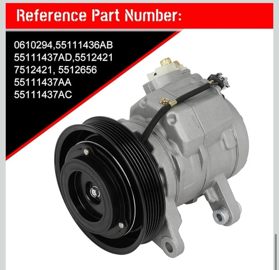 Compresor Dodge Dakota 2008-2012 3,7 L 2008-2010 Dodge apto para Ram 1500 3,7 L V6 Foto 2 de 4