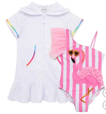   NEW Flapdoodles Kids Swim Set Of 2 Vibrant Colors & Trendy   NWT 2T 3T 4 5