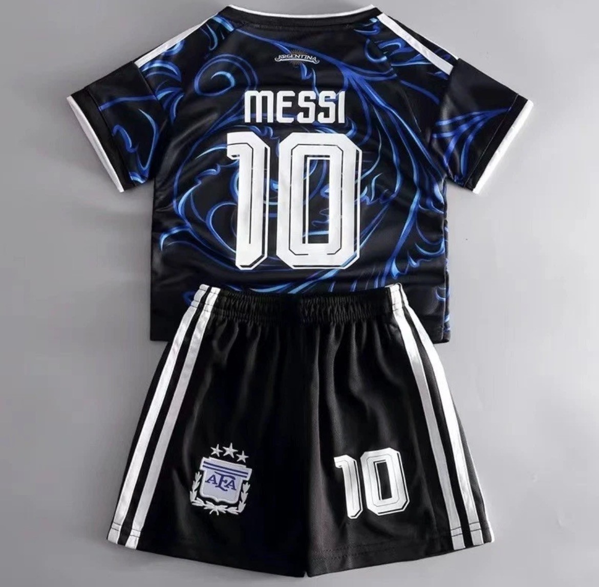 Youth Kid Lionel Messi #10 Argentina Away Soccer Jersey & Short Set 14-30