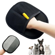 UPGRADED PAIR Pet Grooming Gloves Brush Dog Cat Fur Hair Removal Mitt Massage