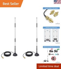 High Gain 4G/5G Magnetic Antenna - 7 dBi SMA TS9 Connectors for Optimal Signal