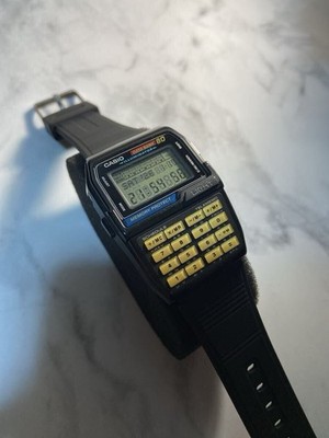 Casio DBC 81 Data Bank Vintage Watch Black Resin Ready to Use Authentic