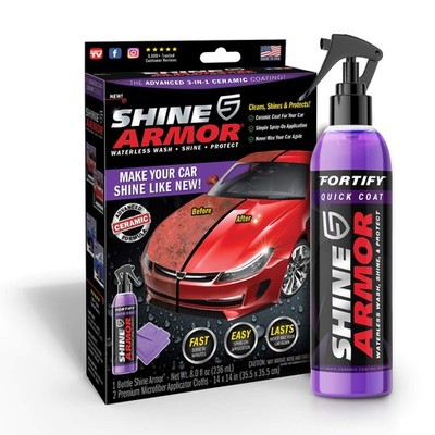 SHINE ARMOR Fortify Quick Coat High Performance Ceramic Coating, Car Wax Spray,