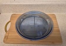 Anchor Hocking Cobalt Blue 9" Glass Pie Dish/Plate Ovenware .75 Quart USA #1060