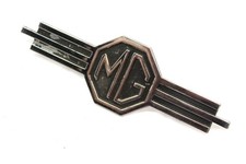 Mg Mgb Mga Radio Plate Boot Bonnet Logo Emblem Original Fray Bs1004 Chrome