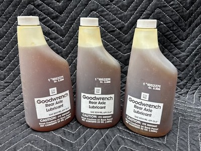 3 GM REAR AXLE LUBRICANT SAE 80W-90 API GL4 23 OZ. PART # 1052271 BOTTLES NOS