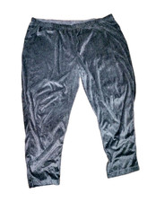 Joyspun Jogger 2XL Velour Pajama Pants Lounge Sleep Stretch Soft Athleisure Gray