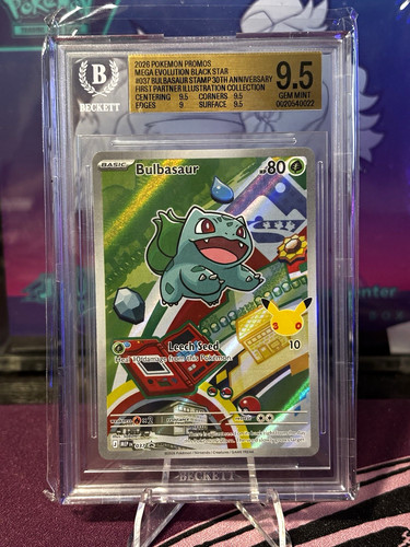 Bulbasaur 037 (2026) Mega Evolution Black Star Promo 30th Holo English
