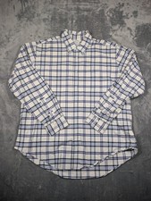 Brooks Brothers Regent Shirt Mens XL Blue Plaid Long Sleeve Button Down USA