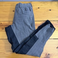 Ariat Pro Series Equestrian Pants Womens 28 L Gray Full Seat Grip Leggings Sport