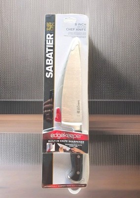 SABATIER Edgekeeper 8'' Premium Chef Knife Full-Tang Triple Rivet Stainless Steel