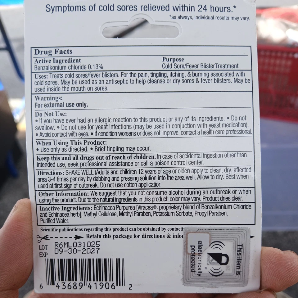 RELEEV • Solo 1 DÍA • Tratamiento de síntomas de herpes labial • 0,20 oz (6 ml) caducidad: 30/04/27 Foto 2 de 2