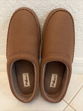 My Slippers Men Size 9 Brown Leather Moccasin Loafers My Pillow Slippers