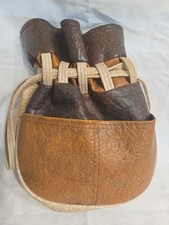 Vintage Leather Bag Drawstring Bag