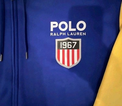 Polo Ralph Lauren Color-block 1967 Shield Logo Full Zip Hoodie MENS 3XB NWT