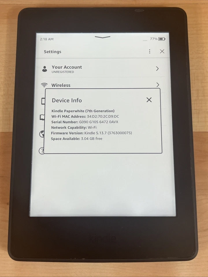 Amazon Kindle Paperwhite 7ª Generación Negro Pantalla 6" 4 GB dp75sdi Foto 2 de 4