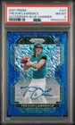 2021 PANINI PRIZM AUTO-BLUE SHIMMER #331 TREVOR LAWRENCE ROOKIE RC 3/25 PSA 8