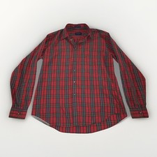 Vintage 90s Manhattan Sport Flannel Shirt Size L Green Red Soft