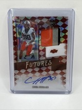 2021 Panini Legacy - Futures Patch Autographs Chuba Hubbard #FP-CH Ruby /100...
