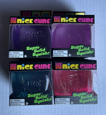 1x New Schylling NeeDoh Nice Cube Blue 2.25'' Sensory Squeeze Toy TIKTOK VIRAL