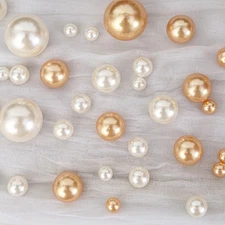 200 Faux PEARL BEADS Assorted Vase Fillers DIY Crafts Party Events Decorations
