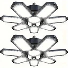 2Pack LED Garage Light 600W 12000000LM Deformable Bright Shop Ceiling Bulb Lamps