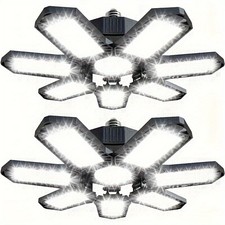 2Pack LED Garage Light 600W 12000000LM Deformable Bright Shop Ceiling Bulb Lamps