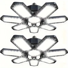2Pack LED Garage Light 600W 12000000LM Deformable Bright Shop Ceiling Bulb Lamps