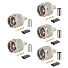 N Male Plug Crimp Coax Connector Adapter for RG58 LMR195 KSR195 RG400 3D-FB...