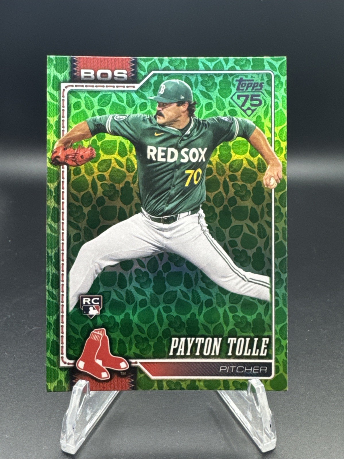 2026 Topps Series 1 Payton Tolle Green Leaf Foil Holiday RC