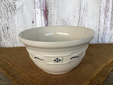 Longaberger Woven Traditions Classic Blue 8" Pottery Mixing Bowl Made in USA