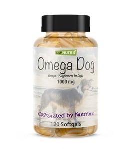 Omega Dog Omega-3 Fish Oil Supplement for Dogs - 120 softgels - hair, coat, fur