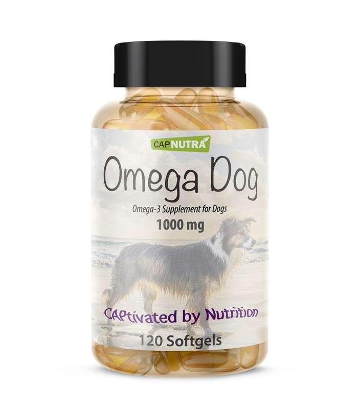 Omega Dog Omega-3 Fish Oil Supplement for Dogs - 120 softgels - hair, coat, fur