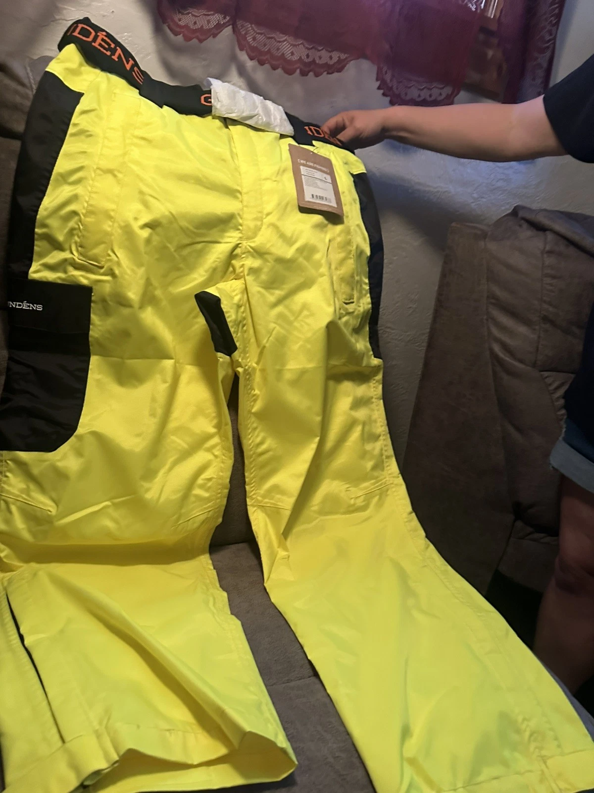 Grundens Weather Watch Pant Men’s Fishing Pants Hi Vis Yellow L MPN 10363