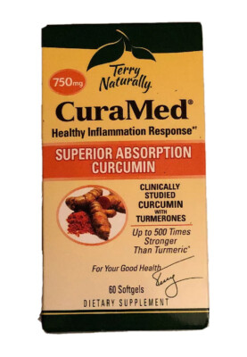 Terry Naturally Curamed m 95 Curcumin 750 Mg 60 Softgels Exp 01 23 Sealed Ebay
