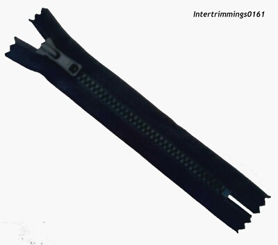 YKK REISSVERSCHLUSS MARINEBLAU 5'', 6'', 7'' & 20'', KLOBIGE ZÄHNE KUNSTSTOFF, GESCHLOSSENES ENDE, NR. 5, KOSTENLOSER VERSAND