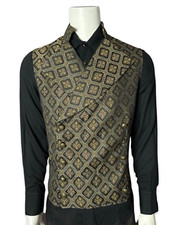 SHRINE Gothic Vampire Cavalier Vest Jacket Victorian Tapestry Goth Steampunk