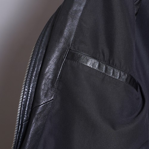 ALL SAINTS Leather Jacket LARGE Mens Black Biker Bomber Grail Celebrity HARWOOD - Picture 19 of 23