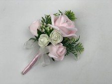 Wedding buttonhole ,corsage ,ladies flowers ,mothers pin on groom bride bouquet 