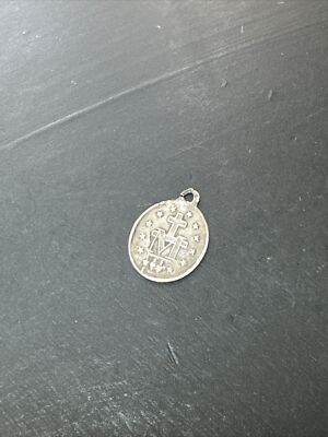Pendentif Ancien En Argent Massif 925 - Style Art Nouveau Religieux - Occasion - Créateur