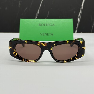 NEW BV1144S 002 BOTTEGA VENETA BROWN HAVANA CAT EYE WOMEN  display picture 1
