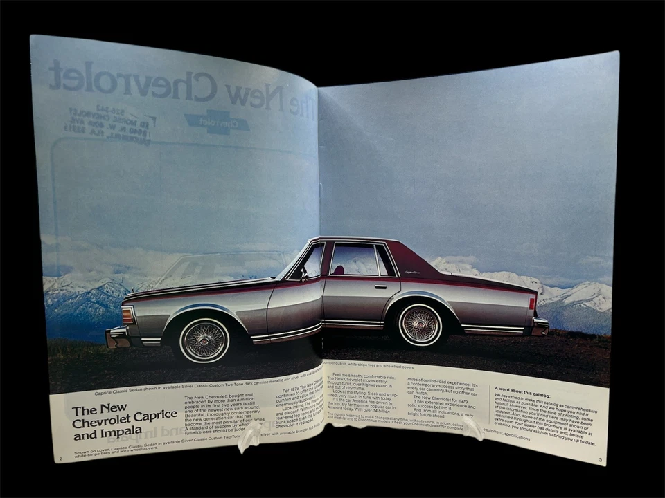 Chevrolet Chevy Impala and Caprice 1979 clásico 16 pg catálogo de folleto de ventas de autos Foto 4 de 4