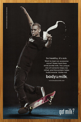 2009 Ryan Sheckler GOT MILK? Print Ad/Poster Plan B Skateboarding Sports Pop Art