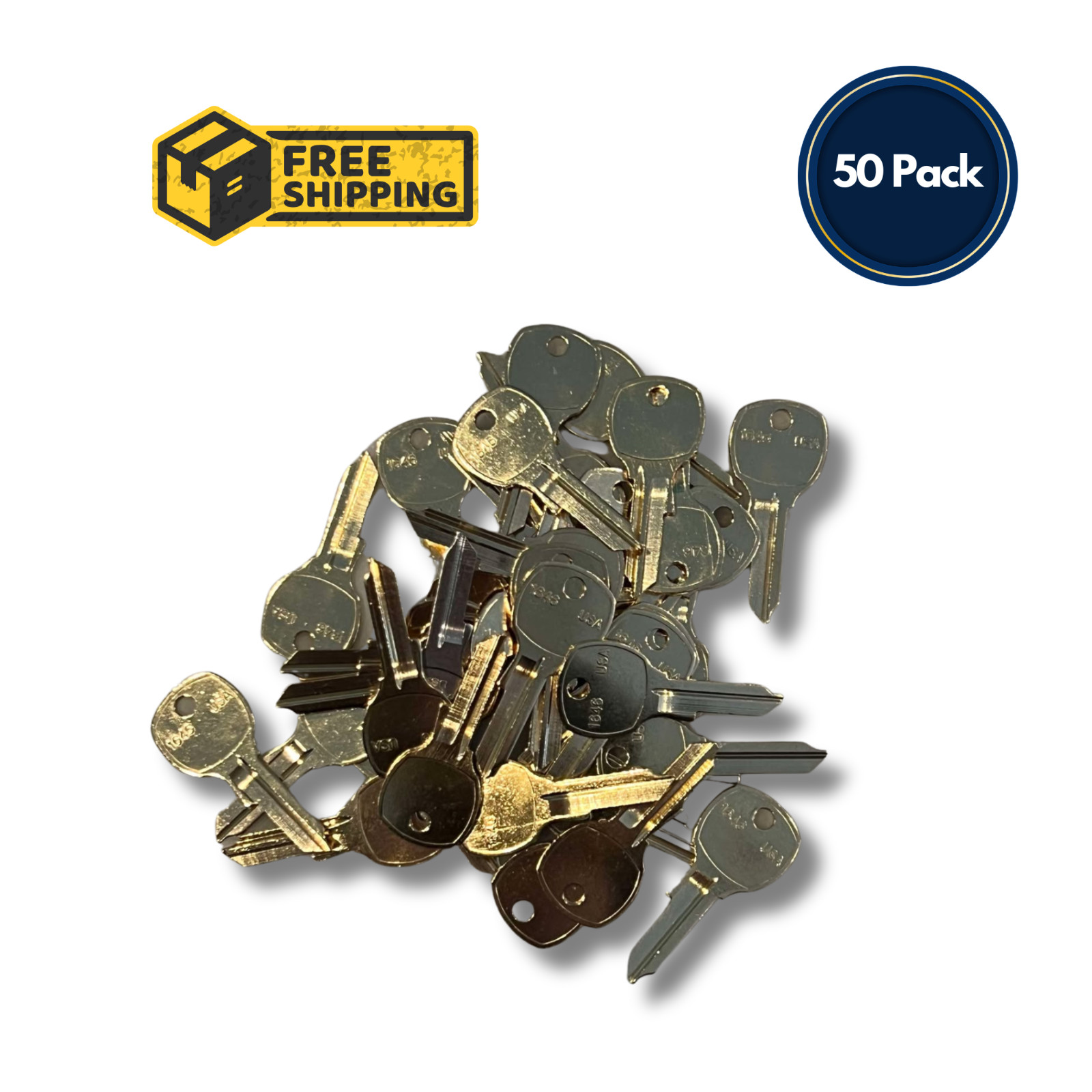 FREE SHIPPING - 1646 Key Blanks (50 Pack) Compatible with National 1646 Keys