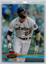 2021 Stadium Club Chrome #209 Christian Yelich 1991 Design Variation