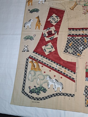 Daisy Kingdom Country Noah Vest Fabric Sewing panel-Size S M L - Picture 7 of 9