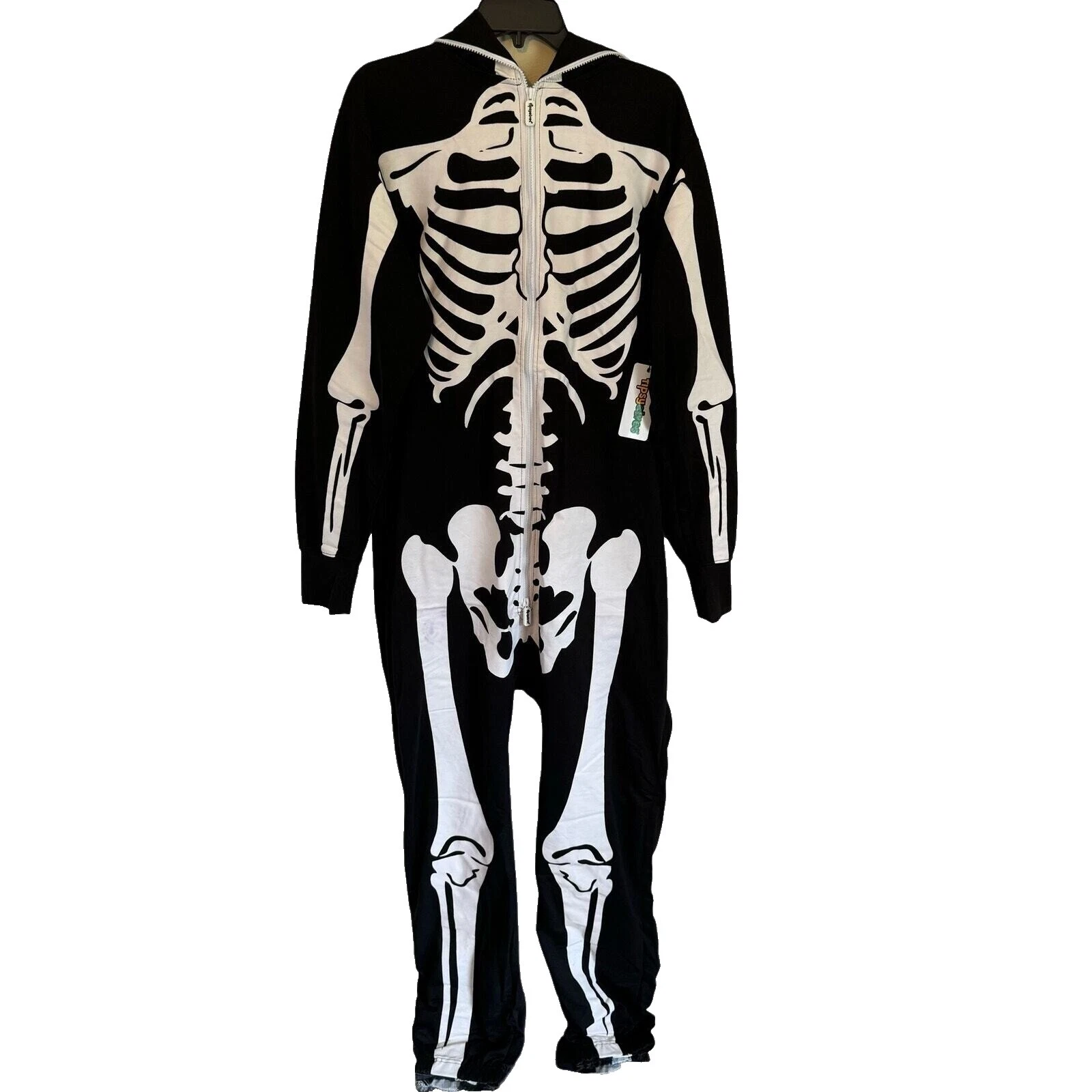Disfraces de Esqueleto Negro Mezcla de algodón