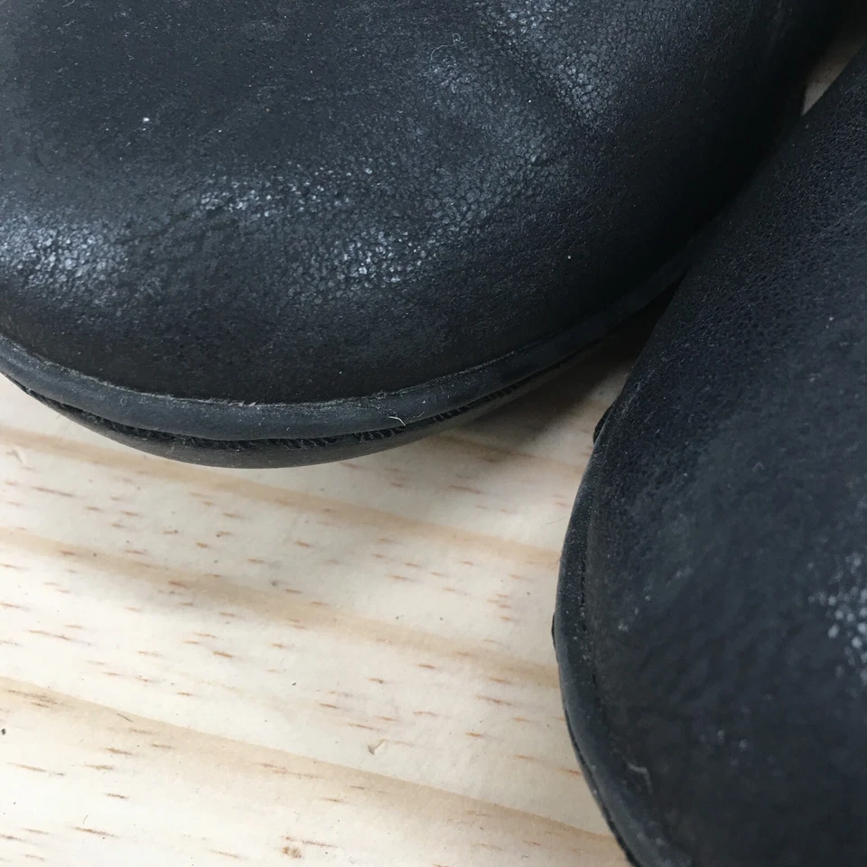 Botas deportivas para mujer 9 M Flynn botín al tobillo negro imitación cuero hebilla punta redonda Foto 3 de 4