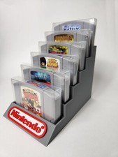 Nintendo 64, N64 Six Cartridge In Sleeve Display Stand, 3D Printed Color Logo
